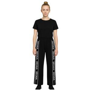 Degaia Italy XXS-XS Black Logo Graphic Sweatpants